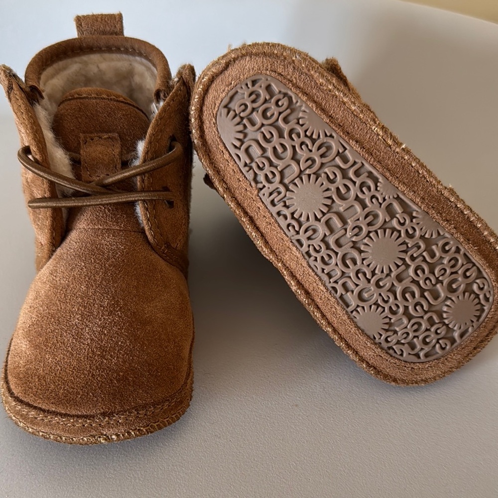 UGG Brown Suede Ankle Boots with Lace-Up Design